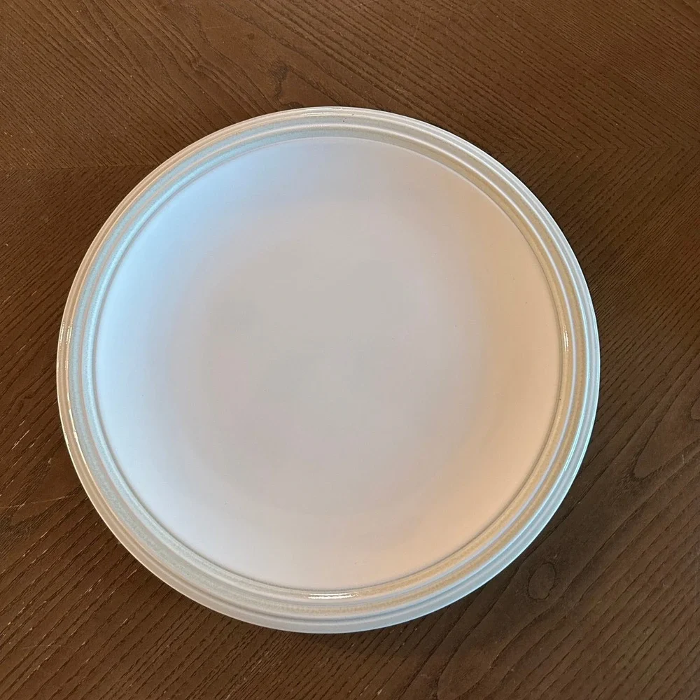 Pfaltzgraff USA CAPPUCCINO Serving Plate Cream‎ Striped Stoneware 13 Inch USA